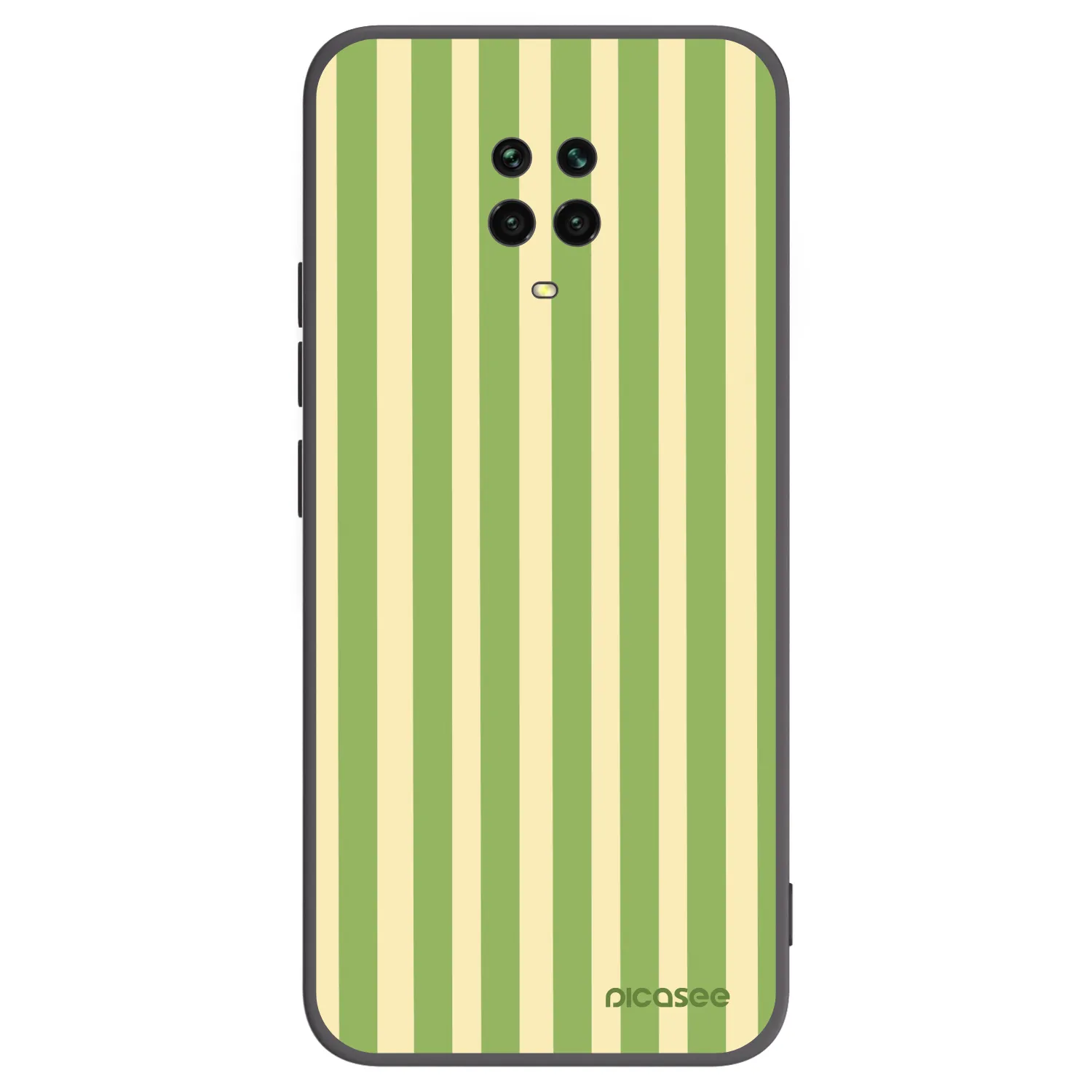 Picasee silikonový černý obal pro Xiaomi Redmi Note 9 Pro - Lines Matcha