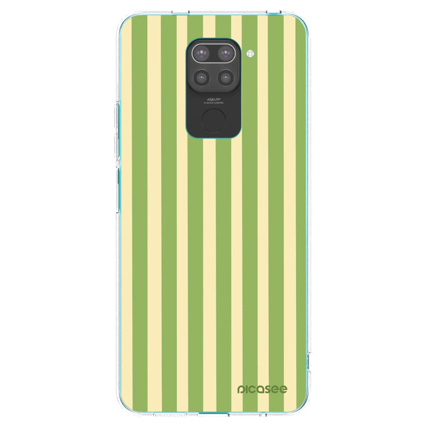 Picasee silikonový černý obal pro Xiaomi Redmi Note 9 - Lines Matcha