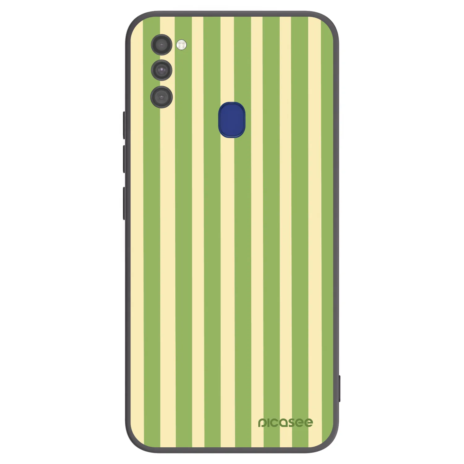 Picasee silikonový černý obal pro Samsung Galaxy M21 M215F - Lines Matcha