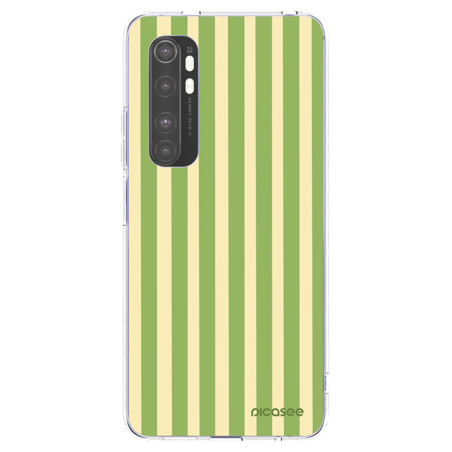 Picasee silikonový průhledný obal pro Xiaomi Mi Note 10 Lite - Lines Matcha