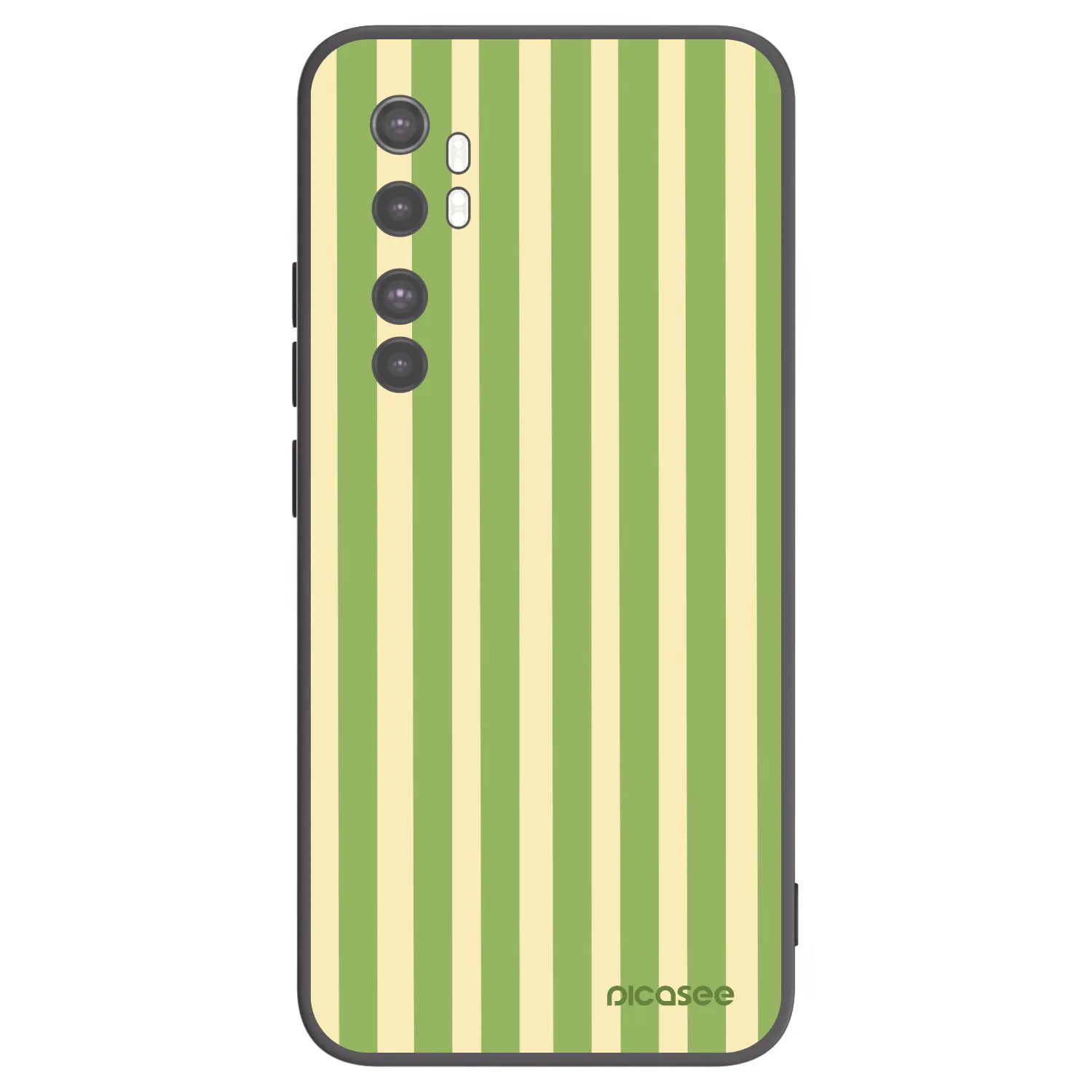 Picasee silikonový černý obal pro Xiaomi Mi Note 10 Lite - Lines Matcha