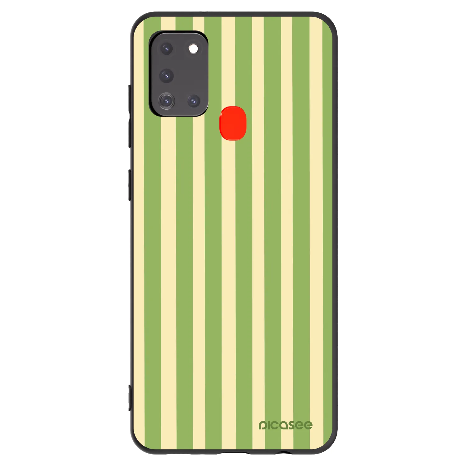 Picasee silikonový černý obal pro Samsung Galaxy A21s - Lines Matcha