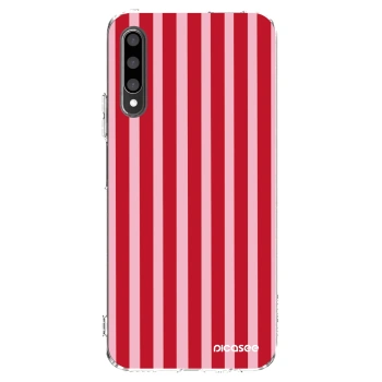 Picasee silikonový průhledný obal pro Honor 9X Pro - Lines red