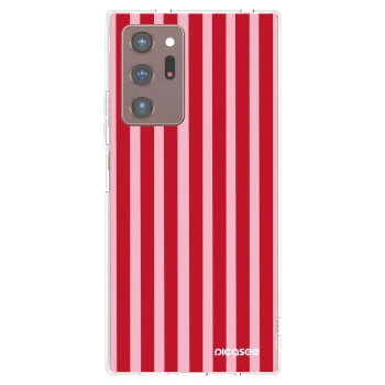 Picasee silikonový průhledný obal pro Samsung Galaxy Note 20 Ultra - Lines red