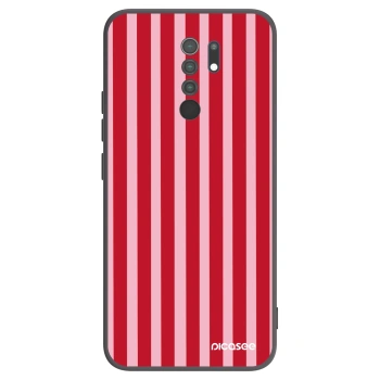 Picasee silikonový černý obal pro Xiaomi Redmi 9 - Lines red