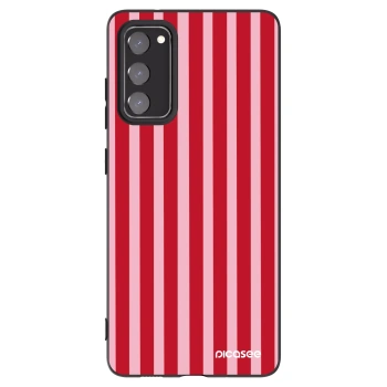 Picasee silikonový černý obal pro Samsung Galaxy S20 FE - Lines red