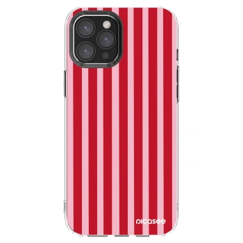 Picasee silikonový průhledný obal pro Apple iPhone 12 Pro Max - Lines red