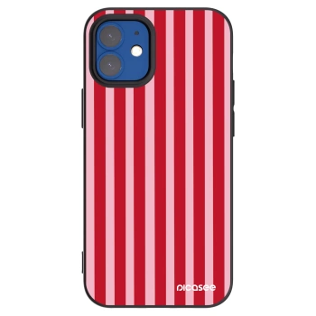 Picasee silikonový černý obal pro Apple iPhone 12 mini - Lines red