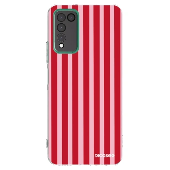 Picasee silikonový průhledný obal pro Honor 10X Lite - Lines red