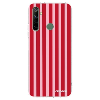 Picasee silikonový průhledný obal pro Realme 6i - Lines red