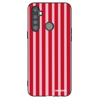 Picasee silikonový černý obal pro Realme 6i - Lines red