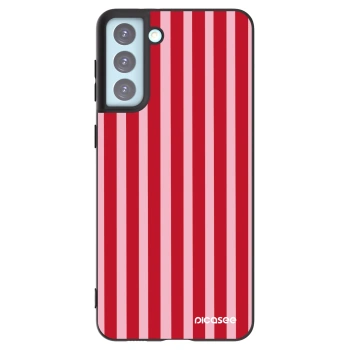 Picasee silikonový černý obal pro Samsung Galaxy S21+ 5G G996F - Lines red