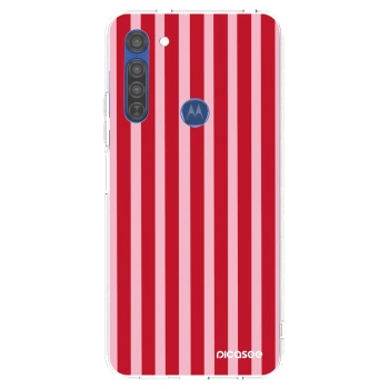 Obal pro Motorola Moto G8 - Lines red