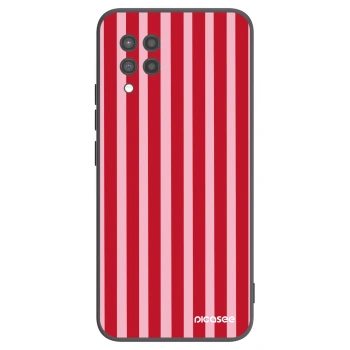 Picasee silikonový černý obal pro Samsung Galaxy A42 A426B - Lines red