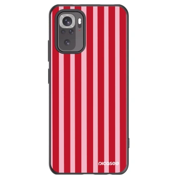 Picasee silikonový černý obal pro Xiaomi Redmi Note 10S - Lines red