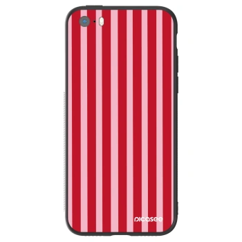 Obal pro Apple iPhone 5/5S/SE - Lines red