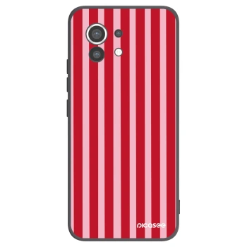 Picasee silikonový černý obal pro Xiaomi Mi 11 - Lines red