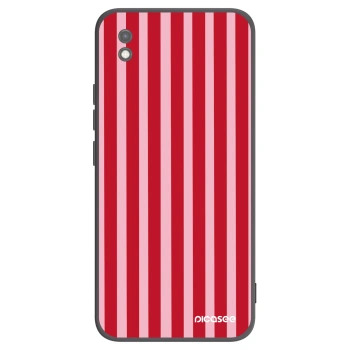 Picasee silikonový černý obal pro Xiaomi Redmi 9AT - Lines red