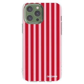Picasee silikonový průhledný obal pro Apple iPhone 13 Pro Max - Lines red
