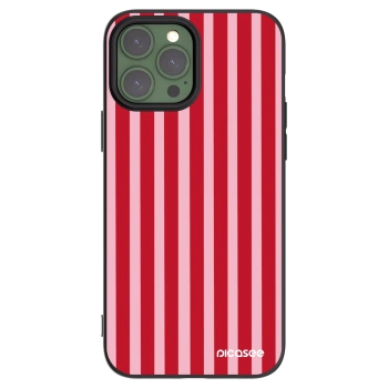 Picasee silikonový černý obal pro Apple iPhone 13 Pro Max - Lines red