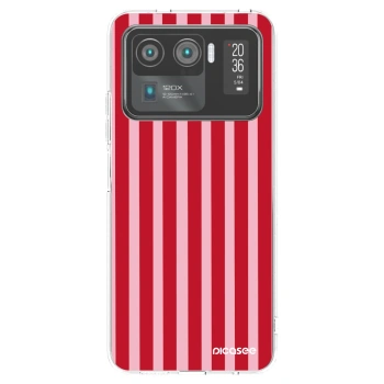 Picasee silikonový průhledný obal pro Xiaomi Mi 11 Ultra - Lines red