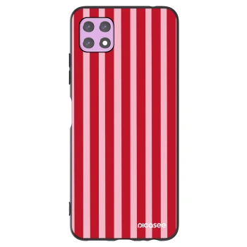 Picasee silikonový černý obal pro Samsung Galaxy A22 A226B 5G - Lines red