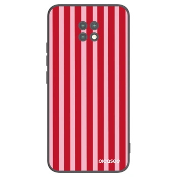 Picasee silikonový černý obal pro Xiaomi Redmi Note 9T - Lines red