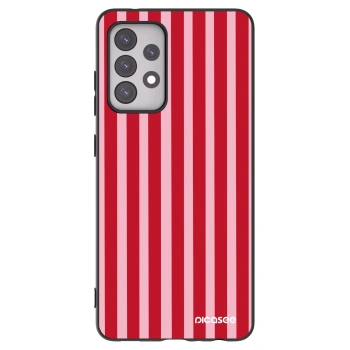 Picasee silikonový černý obal pro Samsung Galaxy A52s 5G A528B - Lines red