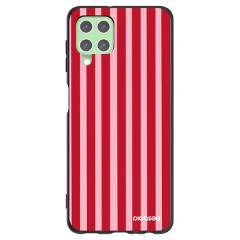 Picasee silikonový černý obal pro Samsung Galaxy A22 A225F 4G - Lines red