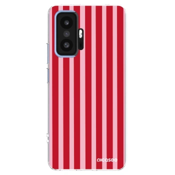 Picasee silikonový průhledný obal pro Xiaomi 11T Pro - Lines red