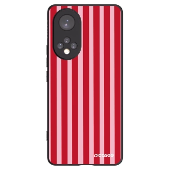 Picasee silikonový černý obal pro Honor 50 5G - Lines red