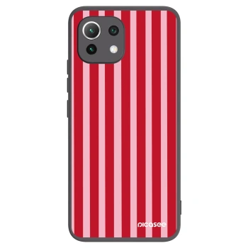 Picasee silikonový černý obal pro Xiaomi 11 Lite 5G NE - Lines red