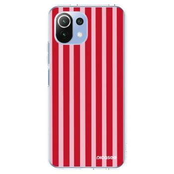 Picasee silikonový průhledný obal pro Xiaomi 11 Lite 5G NE - Lines red