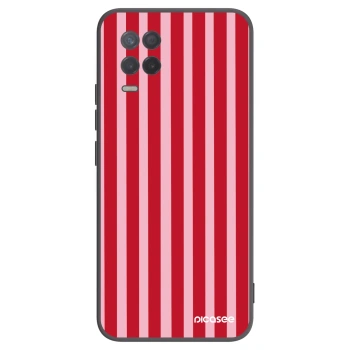 Picasee silikonový černý obal pro Realme 8 5G - Lines red