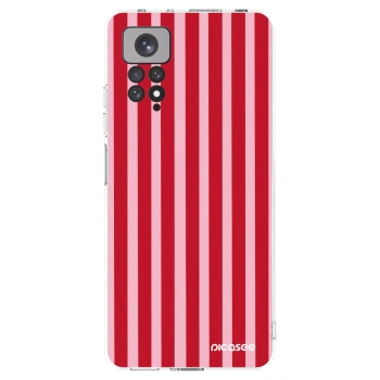 Picasee silikonový průhledný obal pro Xiaomi Redmi Note 11 - Lines red