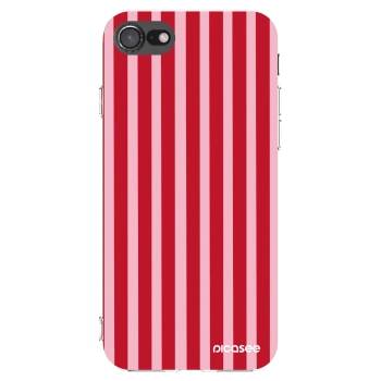 Picasee silikonový průhledný obal pro Apple iPhone SE 2022 - Lines red