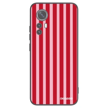 Picasee silikonový černý obal pro Xiaomi 12 - Lines red