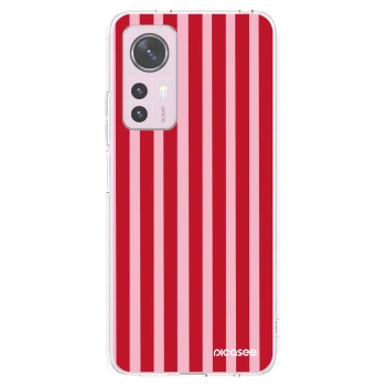 Picasee silikonový průhledný obal pro Xiaomi 12 - Lines red