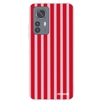 Picasee silikonový průhledný obal pro Xiaomi 12 Pro - Lines red