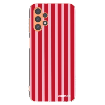 Picasee silikonový průhledný obal pro Samsung Galaxy A13 4G A135 - Lines red