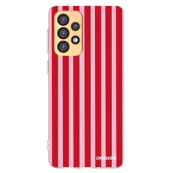Picasee silikonový průhledný obal pro Samsung Galaxy A33 5G A336 - Lines red