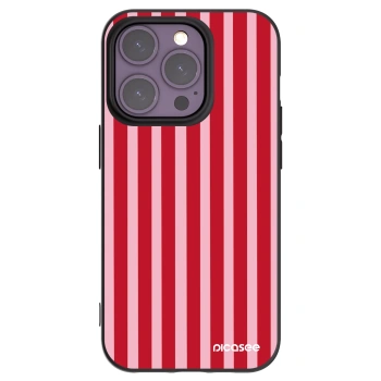 Picasee silikonový černý obal pro Apple iPhone 14 Pro - Lines red