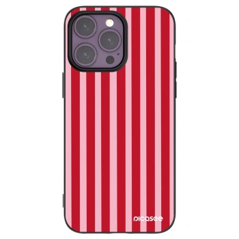 Picasee silikonový černý obal pro Apple iPhone 14 Pro Max - Lines red