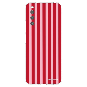 Picasee silikonový průhledný obal pro Sony Xperia 10 IV 5G - Lines red
