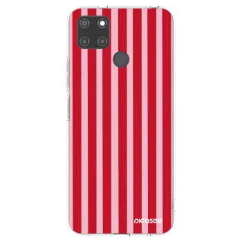 Picasee silikonový průhledný obal pro Realme C21Y - Lines red