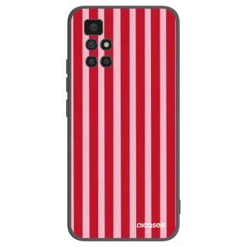 Picasee silikonový černý obal pro Xiaomi Redmi 10 (2022) - Lines red