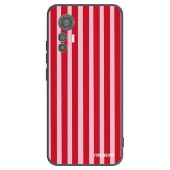 Picasee silikonový černý obal pro Xiaomi 12 Lite - Lines red