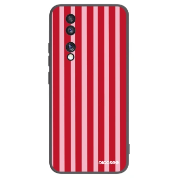 Picasee silikonový černý obal pro Honor 70 - Lines red