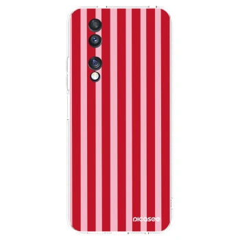 Picasee silikonový průhledný obal pro Honor 70 - Lines red