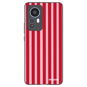 Picasee silikonový černý obal pro Xiaomi 12T Pro - Lines red
